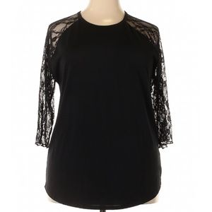 2XL LuLaRoe Randy Solid Black Lace Sleeve!